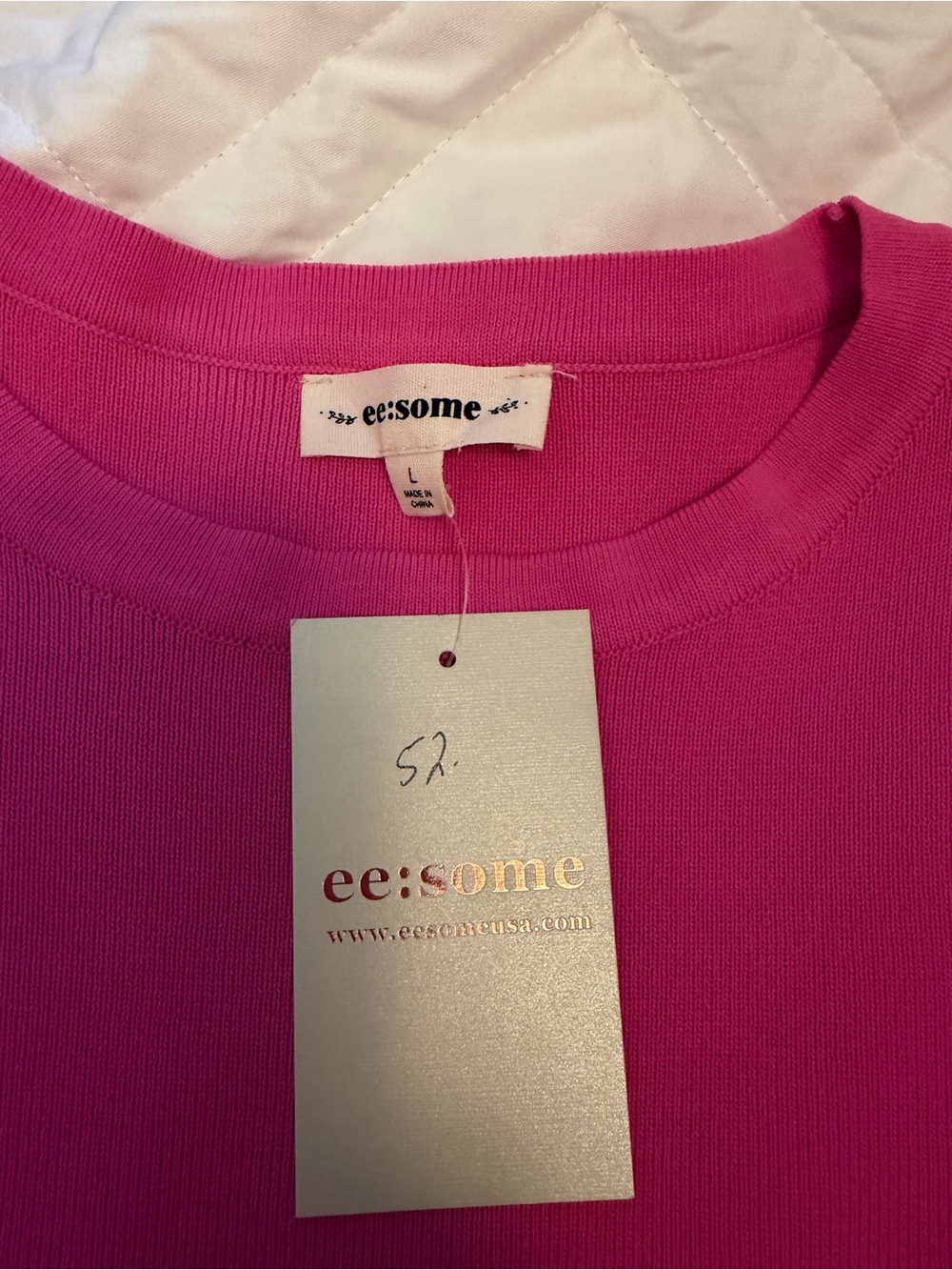 eesome Fuchsia Ruffle-Sleeve Ribbed Bodysuit - Picture 3 of 3